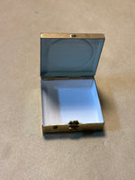 Vintage Gold Metal Pill Box with Plastic Cameo