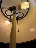 Stiffel Style Brass & Wooden Barley Twist Dual Switch Vintage Floor Lamp (WORKS)