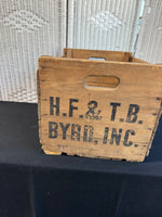 H.F. Byrd Virginia Vintage Wooden Apple Crate