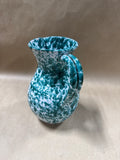Green Spongeware Pitcher Vase