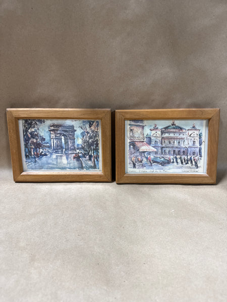 (A) Pair Of Framed Paris Prints