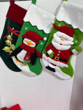 Assorted Christmas Stockings - 6 Stockings