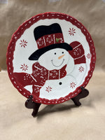 Christmas Snowman Cookie Plate