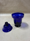 Cobalt Blue Thos Webb Vanity Jar