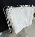 3-Section Rolling Metal Laundry Sorter