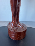 Artist Signed Hand Carved Vintage Balinese Woman Wooden Sculpture
