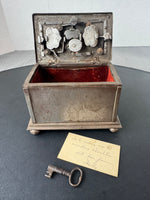 Antique Nuremberg Money Chest or Armada Box with Key