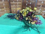 Bouquet of Faux Flowers, Cattails and Grasses