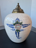 Dutch Delft Crackled Vintage Taback Tobacco Jar