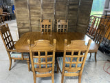 Thomasville Dining Set, Table, 6 Chairs, 2 Leaves and Table Pads