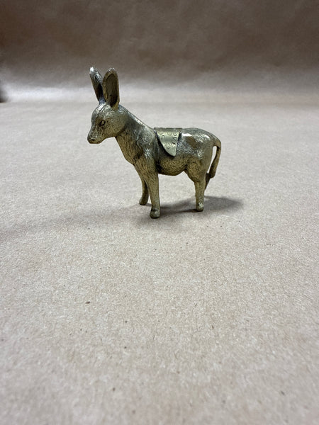 Mini Brass Donkey Figurine