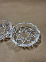 Pair Of Clear Glass Salt Cellars