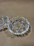 Pair Of Clear Glass Salt Cellars