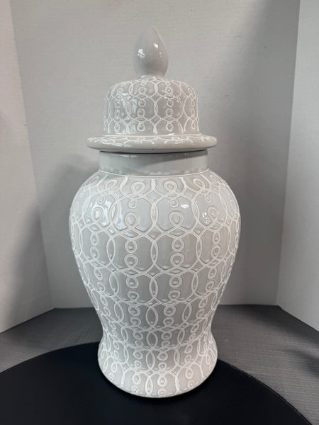 Benjara Deni Ceramic Lidded Temple Jar