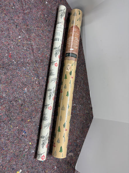 H-Two Unopened Rolls of Christmas Wrapping Paper