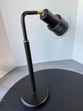 Black Metal Desk Lamp with Brass Accents (WORKS)