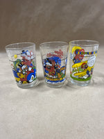 3 Vintage McDonalds Juice Glasses
