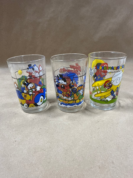 3 Vintage McDonalds Juice Glasses
