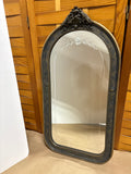 Vintage Arched Mirror with Floral Etching