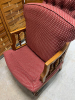 Oak Tone Arm Chair with Cushions