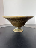 Textured Metal Pedestal Console Bowl
