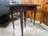 Antique Drop Leaf Table with Brass Accents on Table Legs