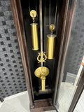 JE Caldwell Tall Case Grandfather Clock with Rotating Moon Phase Dial