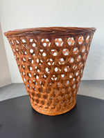 Woven Rattan Waste Basket
