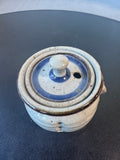 Speckled Signed Pottery Lidded Garlic Keeper Pot