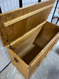 Oak Tone Trunk with Metal Side Handles