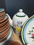 64-Piece Stangl Hand Painted Country Garden Floral China Set