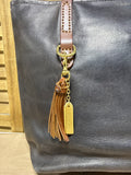 Classic Bellfield FOUNT Leather Zip Up Shoulder Bag With Tassel (C)