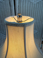 Pair of Brushed Nickel Swing Arm Table Lamps (WORKS)