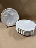 Set Of 6 Iridescent Sea Shell Plates