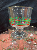 Set of 11 Holly Berry Glasses/Dessert Cups