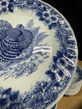 35-Piece Churchill England Myott Factory Blue Thanksgiving China Set