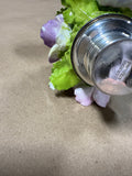 Hand Made English Bone China Flowers With Gorham Sterling Urn Vase *** READ DESCRIPTION ***
