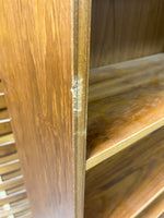 Teak Veneer Particle Board Tall Bookcase