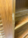 Teak Veneer Particle Board Tall Bookcase