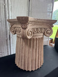 Textured Plaster Architectural Column Plant Stand