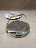 Small Brass Cosmetic Mirror With Sleeve