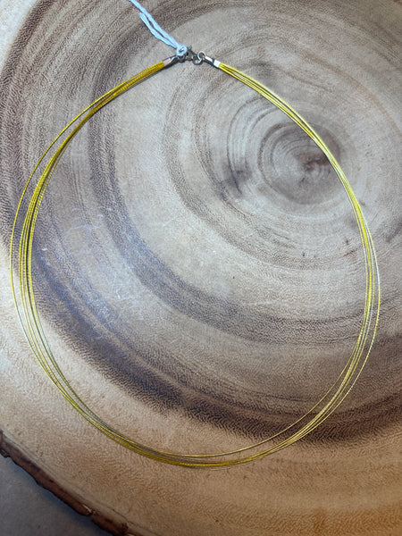 Yellow Wire Choker with Sterling Clasp