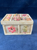 Lidded Trinket Box, Floral Carvings