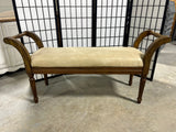Wooden Sleigh Style Bench