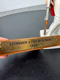 Grenadier a Pied de la Garde Van Gerdinge Sitzendorf Porcelain French Soldier with Wooden Base & Box