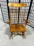 Oak Tone Hitchcock Style Rocking Chair