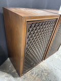 Pair of Sansui SP-2000 4-Way Speakers with Lattice Wooden Covers