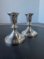 (A) Pair of Towle Sterling Silver Weighted Candlesticks