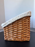 Woven Wicker Organizing Basket with Liner