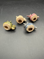 Lot Of 4 Glazed Pottery Unicorn Ducks